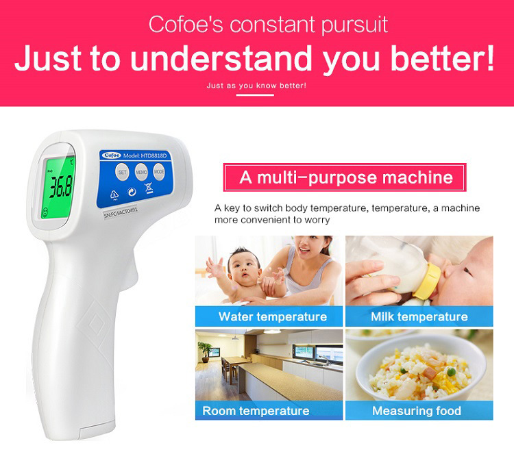 Backlight Digital None Contact Forehead infrared Thermometer, Body infrared Thermometer